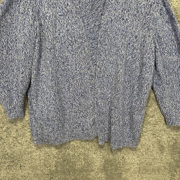 Lane Bryant Women’s Open Cardigan Sweater Size 22/ 24 Blue Marled Classic Knit - Picture 2 of 9